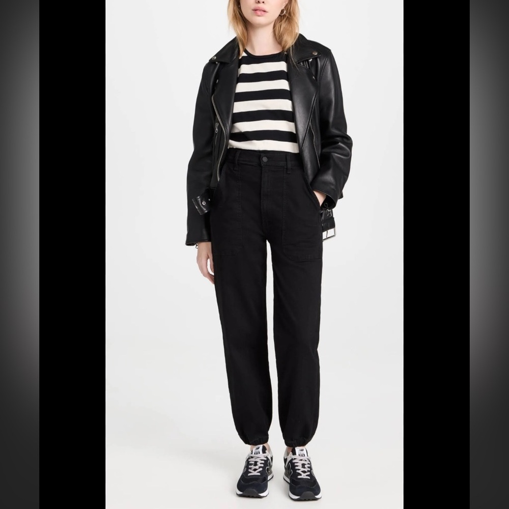 Mother Wrapper Patch Springy Ankle Black Women's Jeans. Size 25.